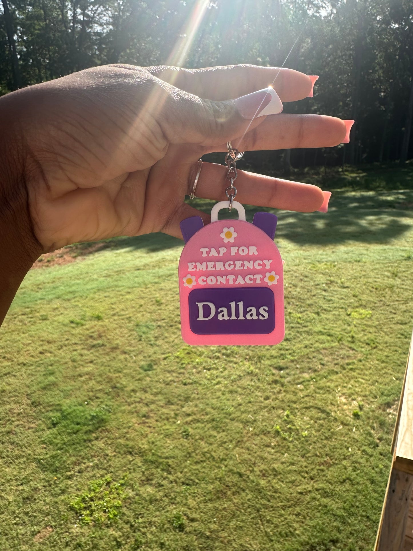 Emergency Contact Keychain