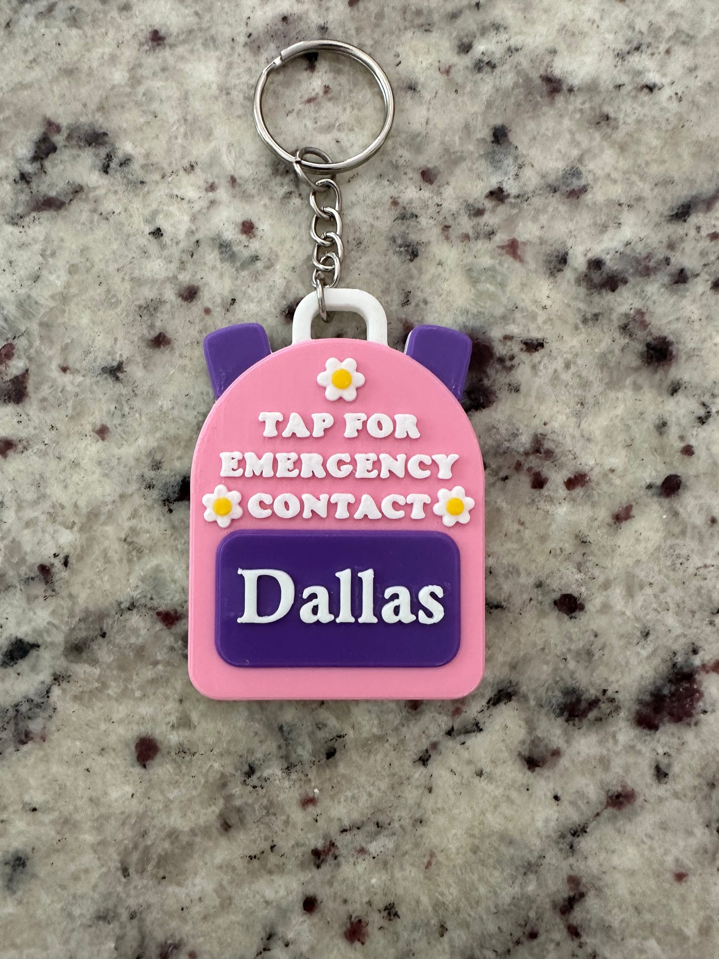 Emergency Contact Keychain