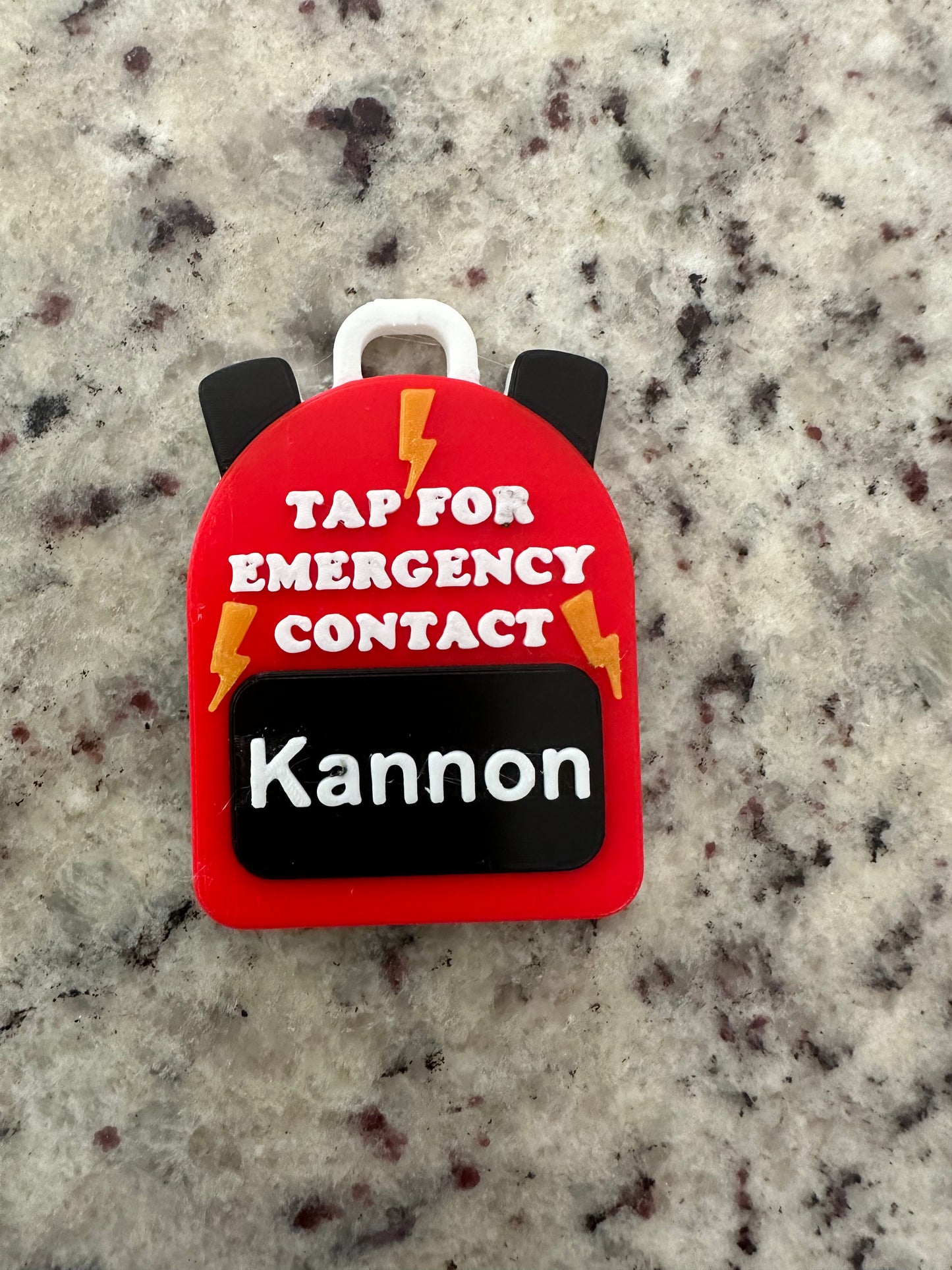 Emergency Contact Keychain