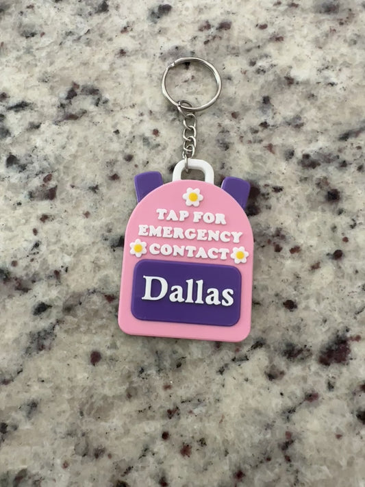 Emergency Contact Keychain